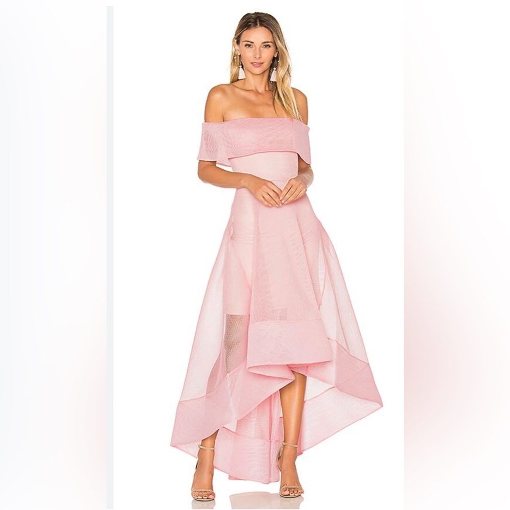 Bronx and Banco, High-low Tulip dress in Blush